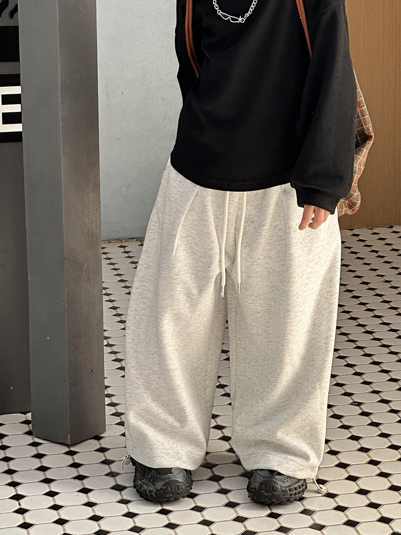 59 Children's trousers, spring and autumn style, boys' sports pants, loose wide-leg pants, 2024 new style, straight leg long pants for little boys.