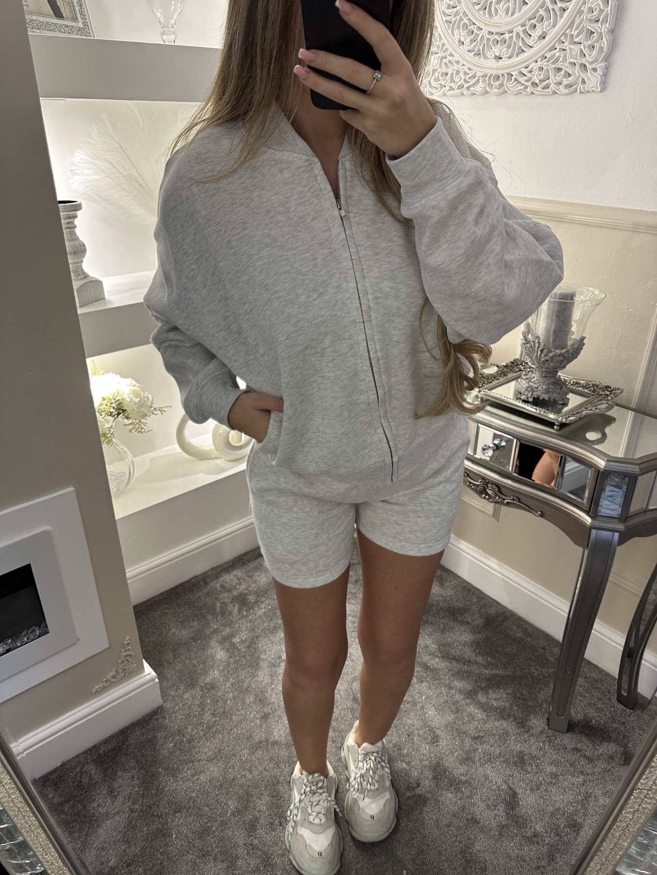 A104 Diyun Cross-Border Women's 2 Piece Set: Long-Sleeve Sports Jacket & Shorts, 2025 Autumn Winter, Amazon & Independent Site