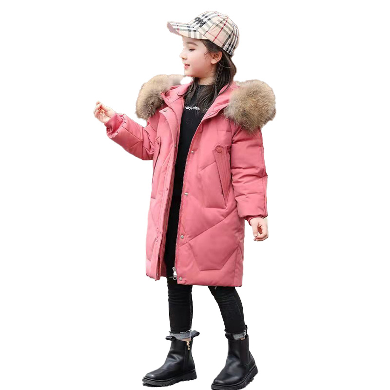 NH9   Girls' winter cotton coat with long sleeves. Fashionable Korean-style thick coat. Suitable for children aged 5 to 12years