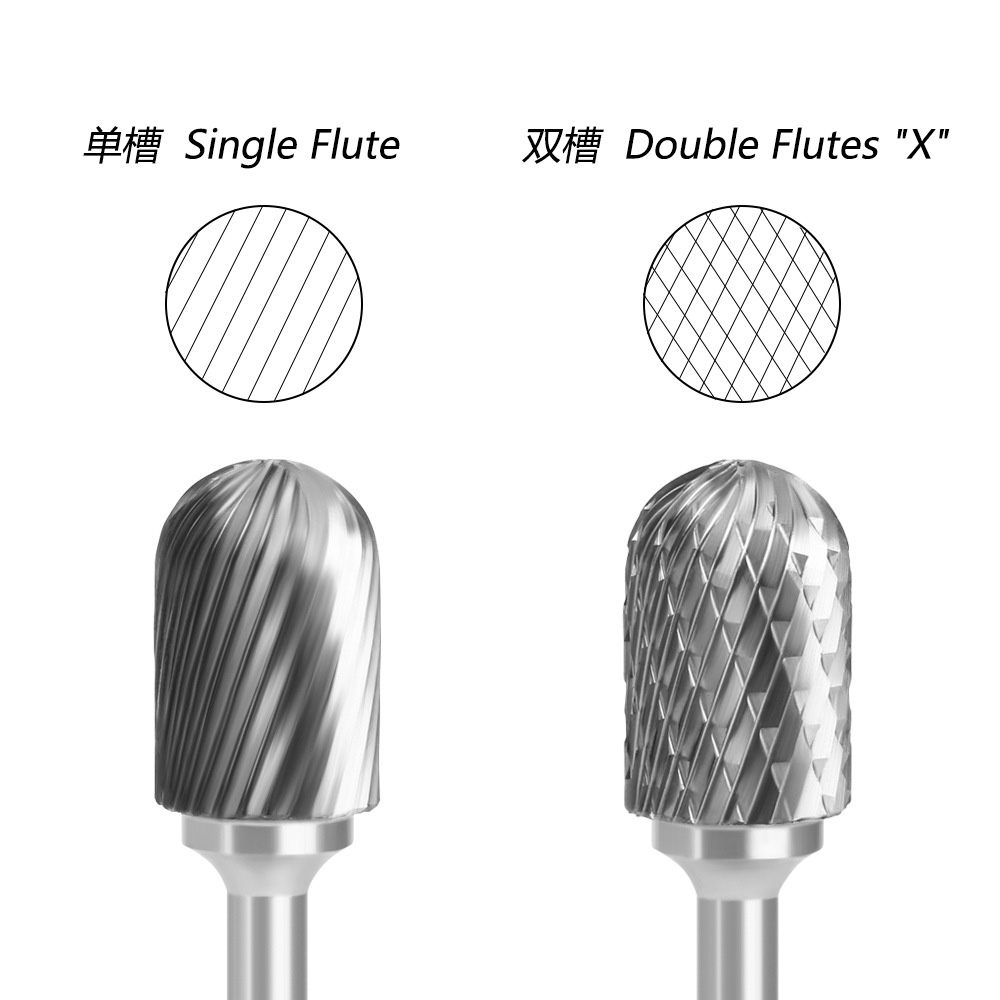 Solid Carbide Rotary Burr C-Type Round Top