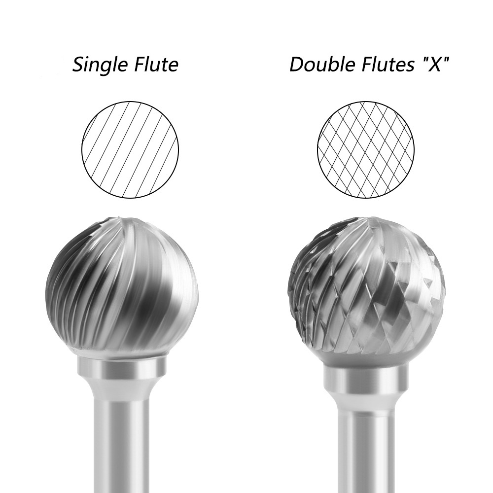 Solid Carbide Rotary Burr D-Type Ball Shape