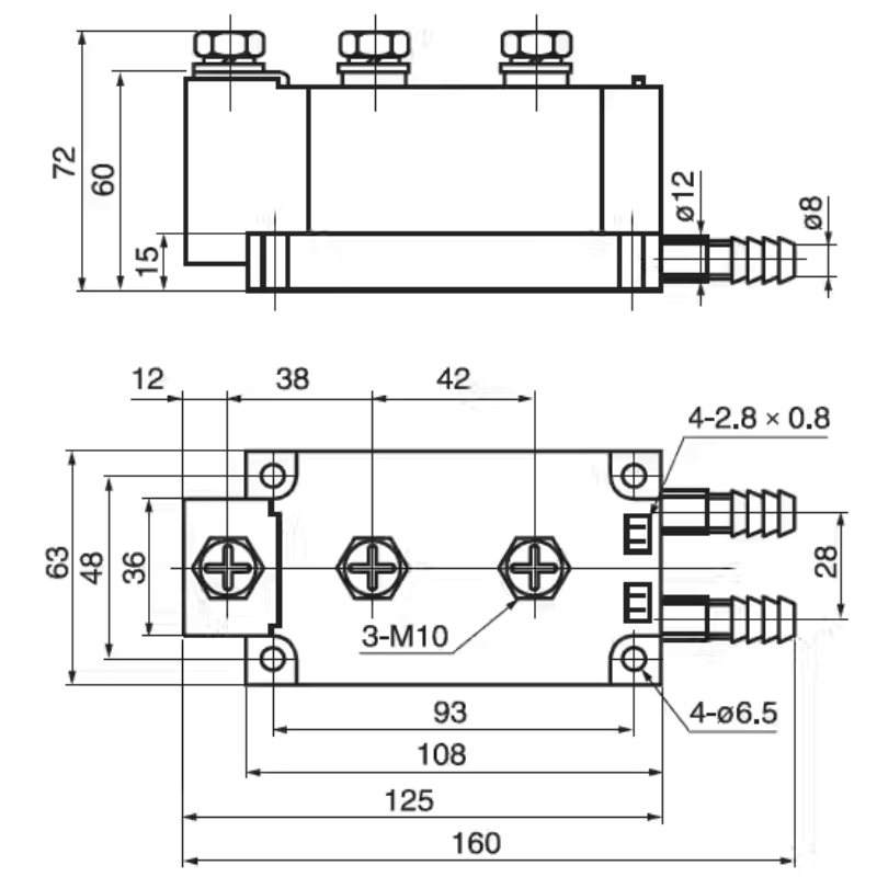 Giant Crystal Electric MTC500A thyristor module MTC500A1600V 2000V water-cooled