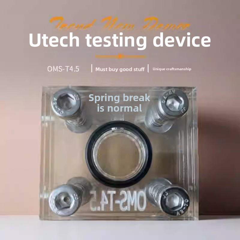 Transparent testing device, testing mold, testing model, transparent shell, energy storage, nickel zinc scraper assembly
