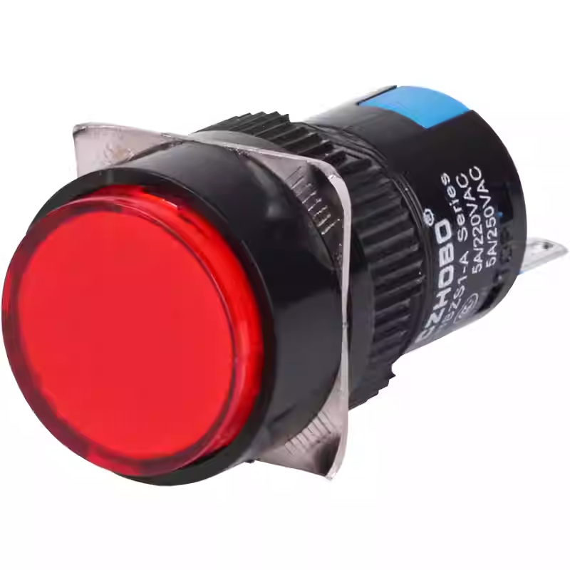 Tap switch self resetting circular flat button switch LA16-11M AB6Y-M 16mm one on one off