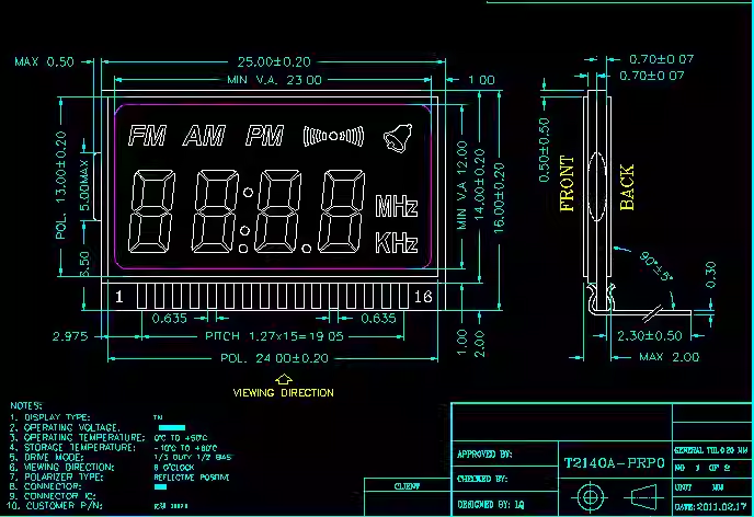 Radio LCD screen/Radio LCD/SC3610 dedicated LCD screen/Frequency display/Frequency meter