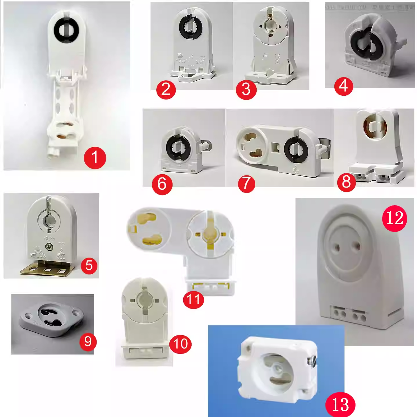 G13 marine fluorescent lamp holder with starter T8 imitation flying lamp bracket grille lamp foot fluorescent lamp cabin roof lamp impa