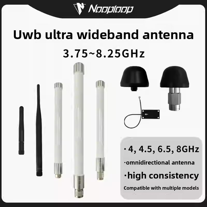 UWB ultra wideband antenna omnidirectional high gain rod-shaped rubber rod fiberglass PCB 4 4.5 6.5 8GHz frequency band