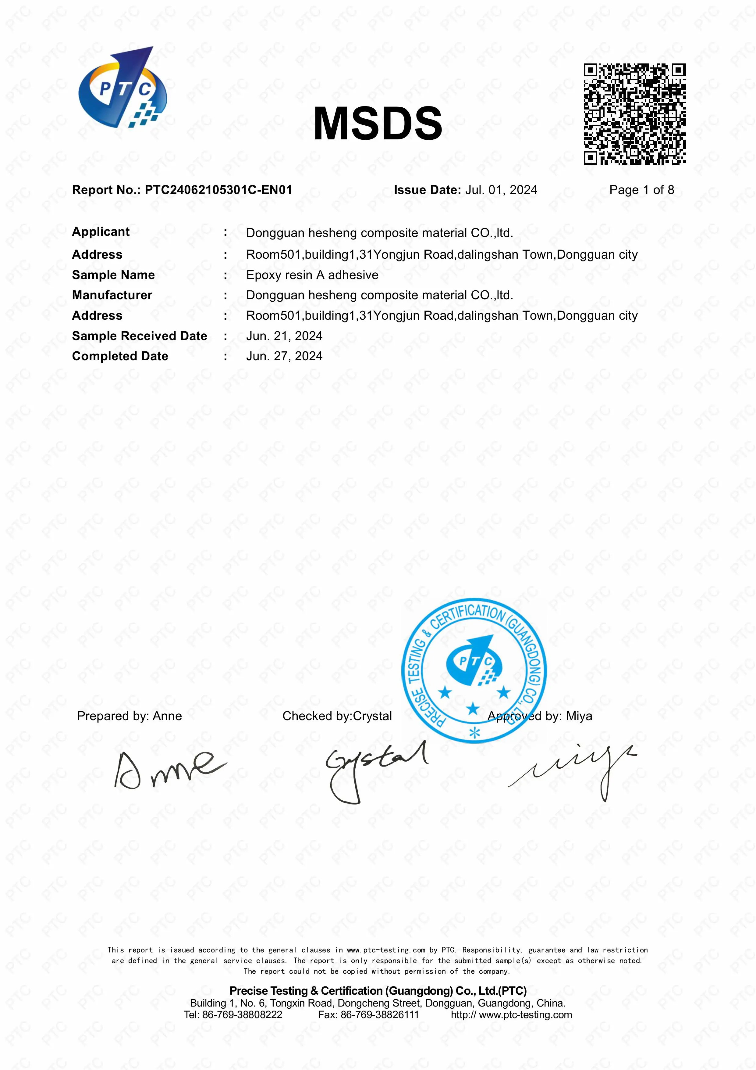 MSDS Material Safety Data Sheet