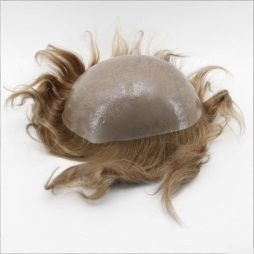  LSMT73-1 0.08-0.10mm Knotted Skin Base Men toupee