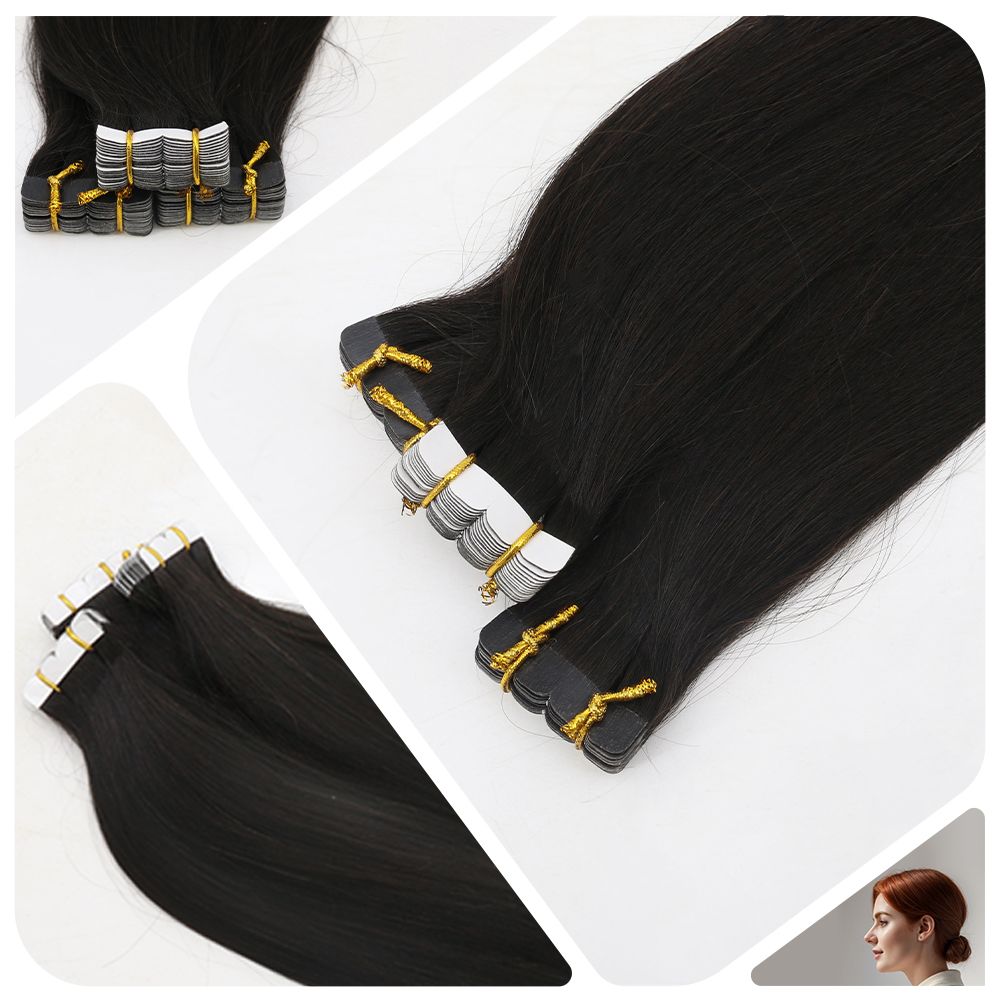 LE27 4 Petals Flower Shape PU Tape Hair Extension 