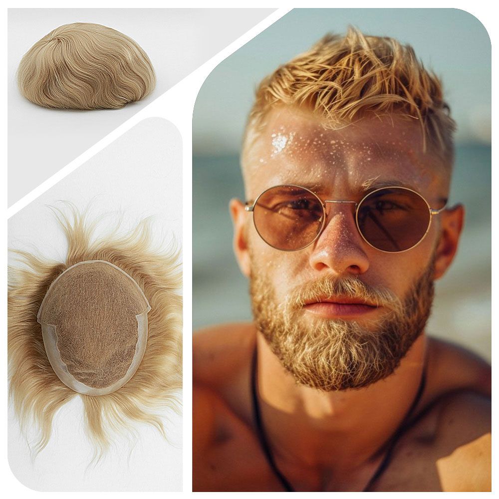 LT5 Q6  Swiss lace with side and back pu, front hairline slight bleached knots