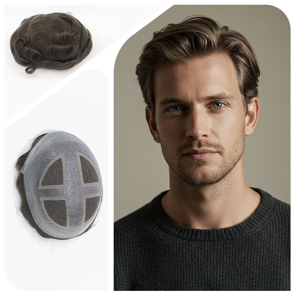 LT122 All pu vloop, four lace windows on top 