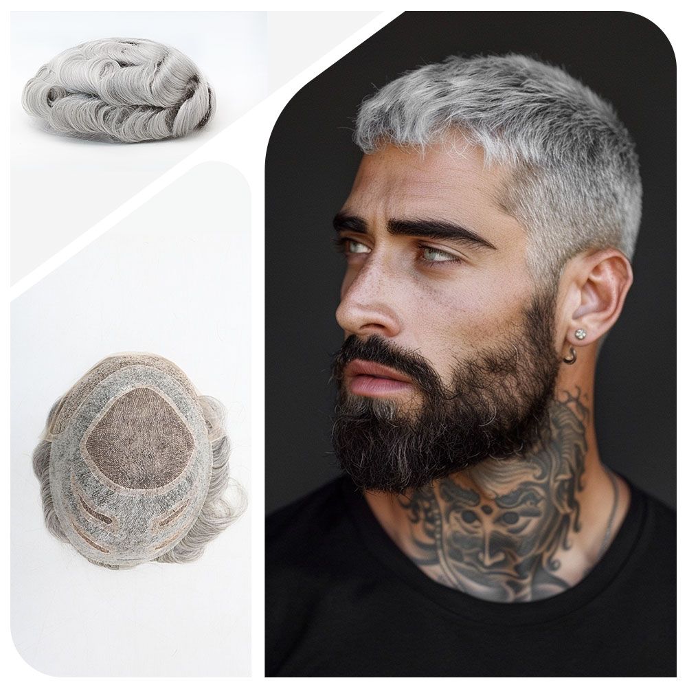 LT6 VER Front swiss lace, top mono lace, other area pu