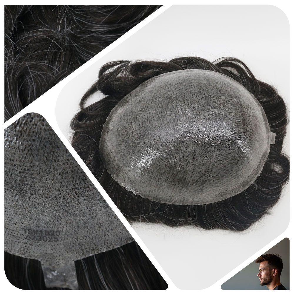 LT137 Injection base, 0.08mm pu thickness, all hand injection, european hair