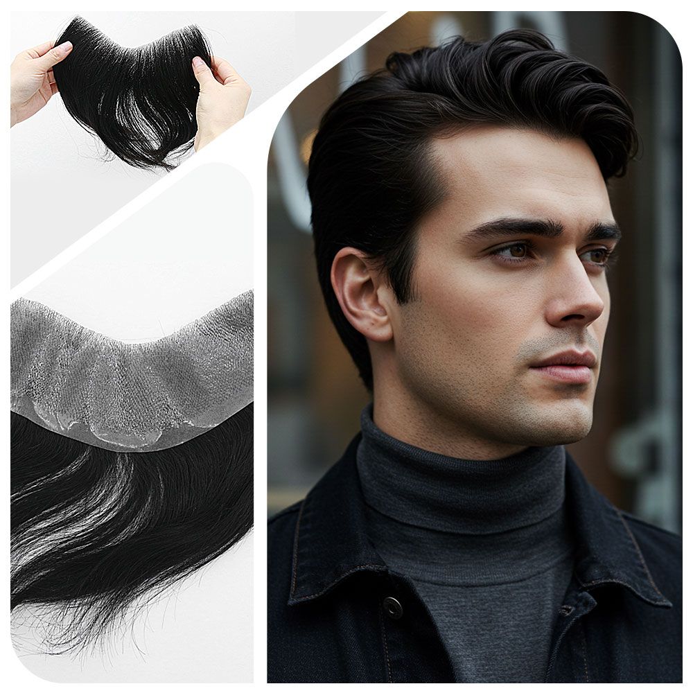 Full pu vloop frontal hairline pieces