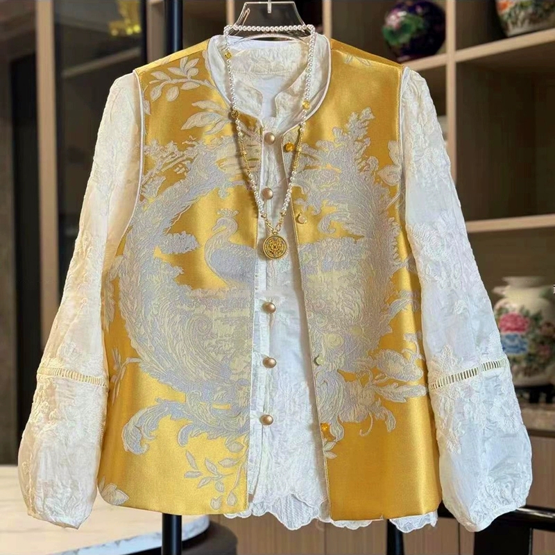 New Chinese style vest for women in Spring and Autumn 2024, new Chinese style women's vest for women