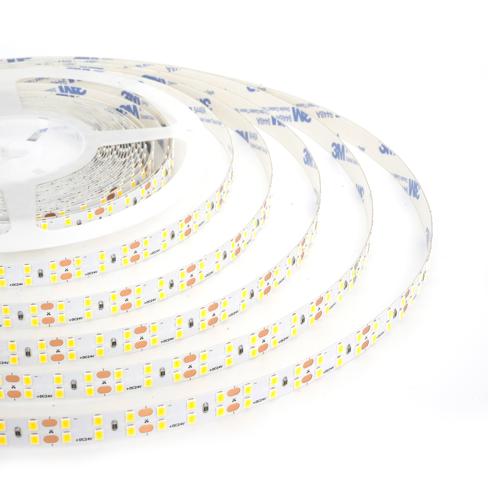 ODIFF Led Low-Voltage Light With Self-Adhesive Living Room Atmosphere Ceiling Light Slot Flexible Light Strip Without Wire Outdoor Waterproof Home Decoration Engineering Soft Light Strip Lighting Atmosphere (4000k-240d-24v-10mm-Double Row)