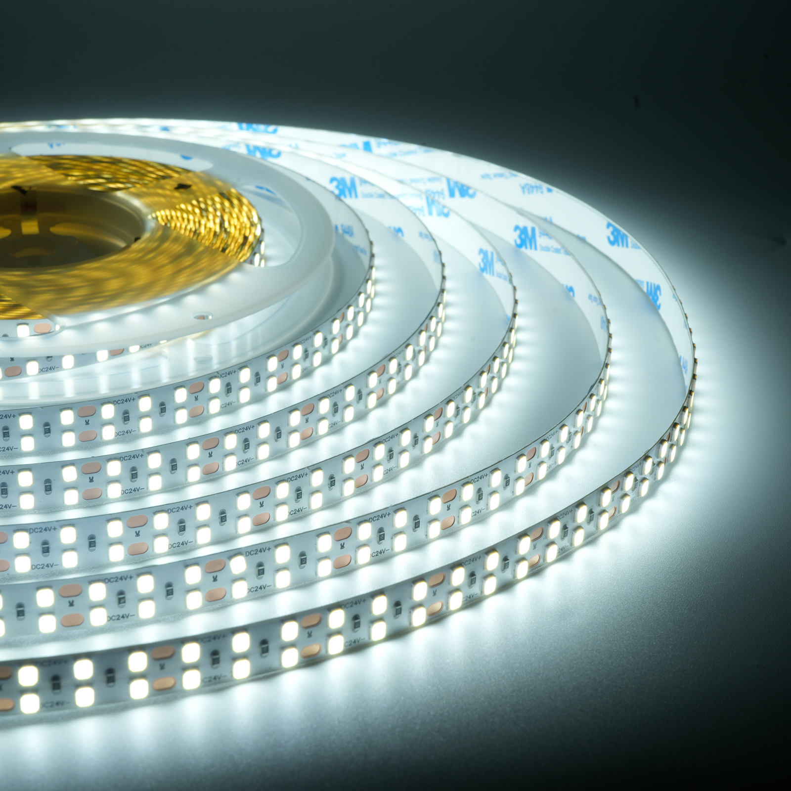 ODIFF  Led Low-Voltage Light With Self-Adhesive Living Room Atmosphere Ceiling Light Slot Flexible Light Strip Wire-Free Outdoor Waterproof Home Decoration Engineering Soft Light Strip Lighting Atmosphere (6500k-240d-24v-10mm- Double Row)