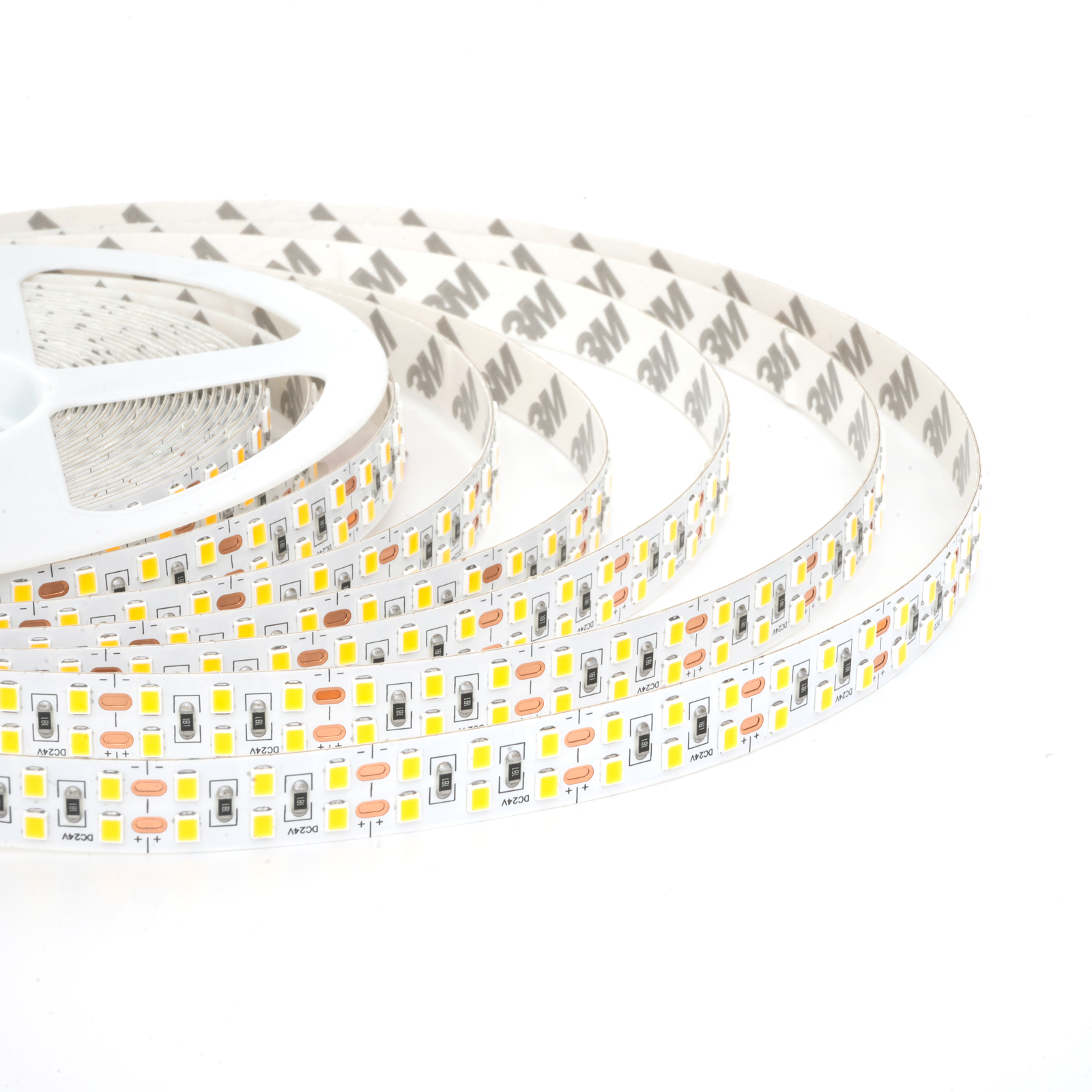 ODIFF Warm Color Bare Board Monochrome Flexible Led Light With Led Light Strip Low-Voltage Self-Adhesive High-Display Atmosphere Light Suitable For Home Wardrobe, Cabinet, Wine Cabinet, Household Soft Light Strip Copper Core Indoor And Outdoor Decorative Lamp Beads (240d-18w-24v-10m*12mm)