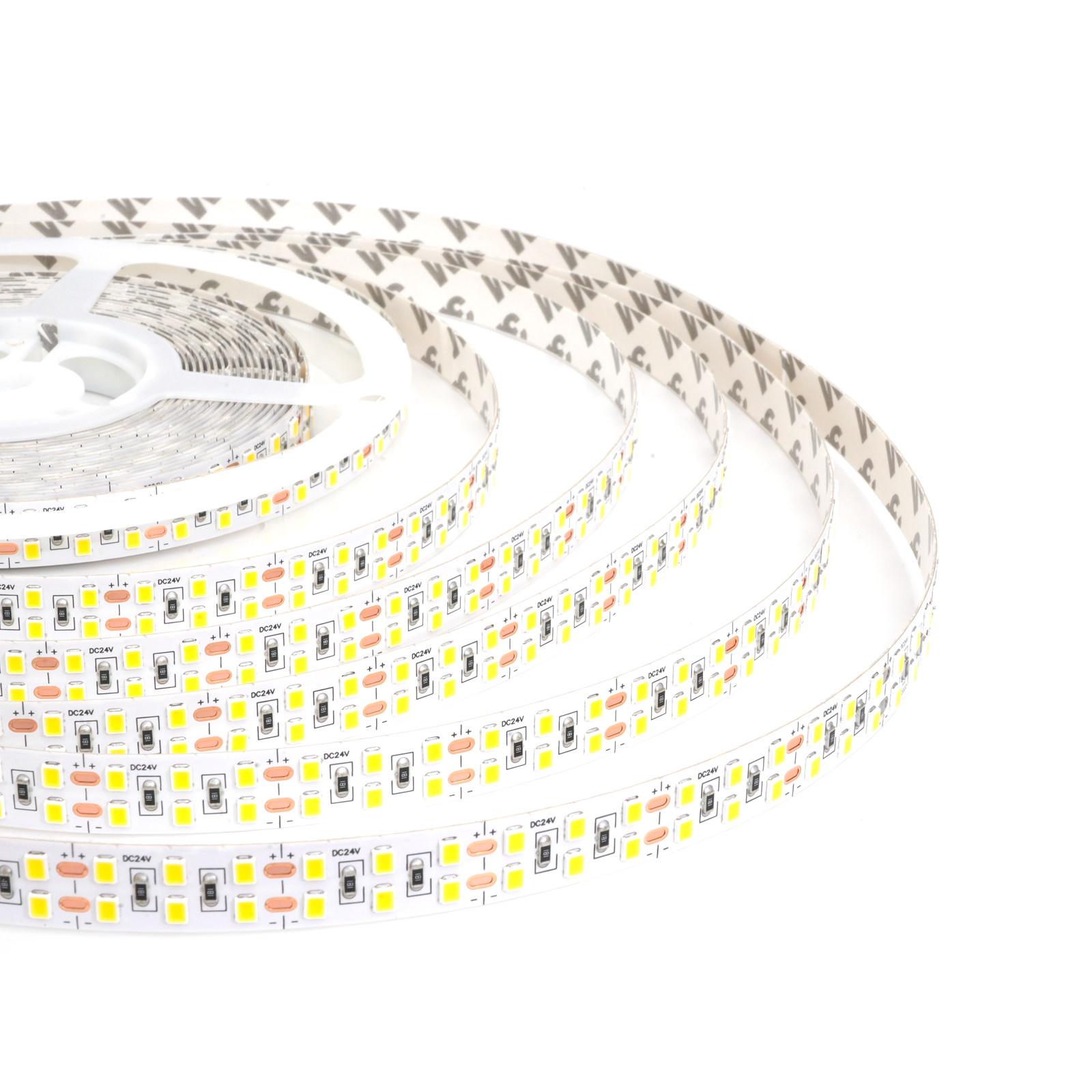 ODIFF Neutral Bare Plate Monochrome Flexible Led Light With Led Light Strip Low-Voltage Self-Adhesive High-Display Atmosphere Light Suitable For Home Furnizing Wardrobe Cabinet Wine Cabinet Household Soft Light Strip Copper Core Indoor And Outdoor Decorative Lamp Beads (240d-18w-24v-10m*12mm)