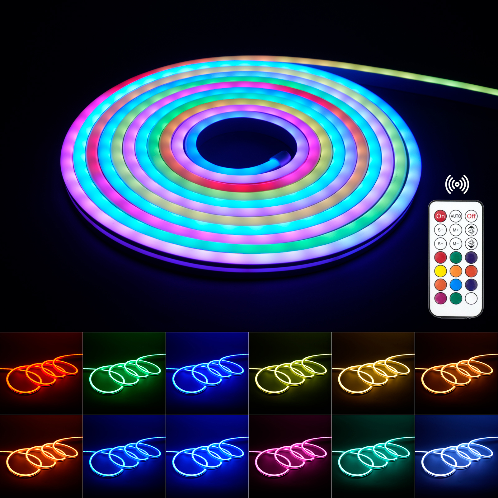 ODIFF Neon Gradient Led Light With Led Light Strip Low-Voltage Self-Adhesive High-Display Atmosphere Light Suitable For Home Furnishings Wardrobe Cabinet Wine Cabinet Household Soft Light Strip Copper Core Indoor And Outdoor Decorative Lamp Beads (2835-12v-6mm*12mm/5m)