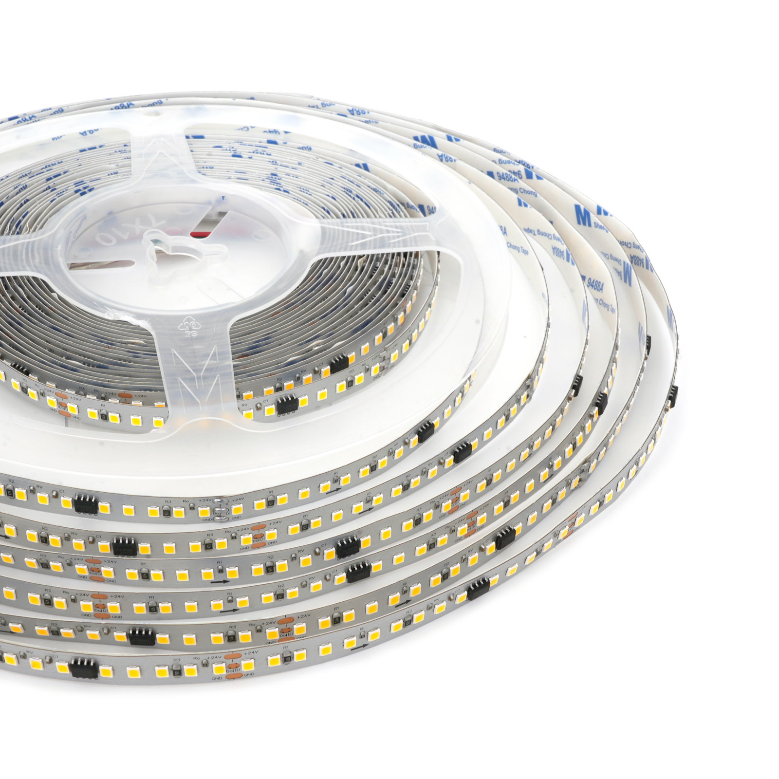 ODIFF Low-Voltage Led Self-Adhesive Strip Ceiling Cabinet Wardrobe Lamp Embedded Line Lamp Highlight Line Type Self-Adhesive Strip Flexible Strip Atmosphere Light 6000k Flow White Galaxy Patch Light Strip (180d-18w-24v-10m*10mm)