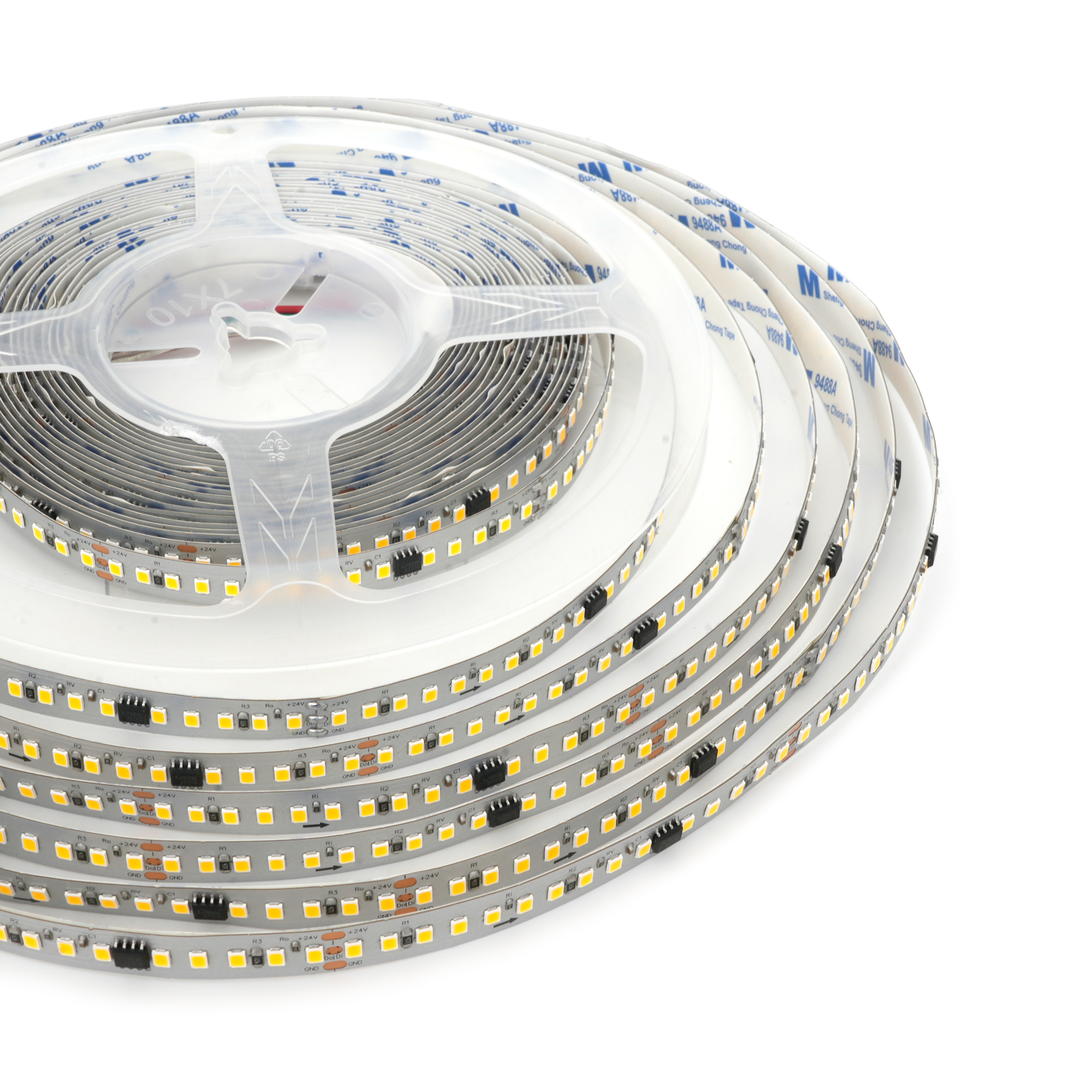 ODIFF Low-Voltage Led Self-Adhesive Strip Ceiling Cabinet Wardrobe Lamp Embedded Line Lamp Highlight Line Type Self-Adhesive Strip Flexible Strip Atmosphere Lamp 3000k Flow White Galaxy Patch Light Strip (180d-18w-24v-10m*10mm)