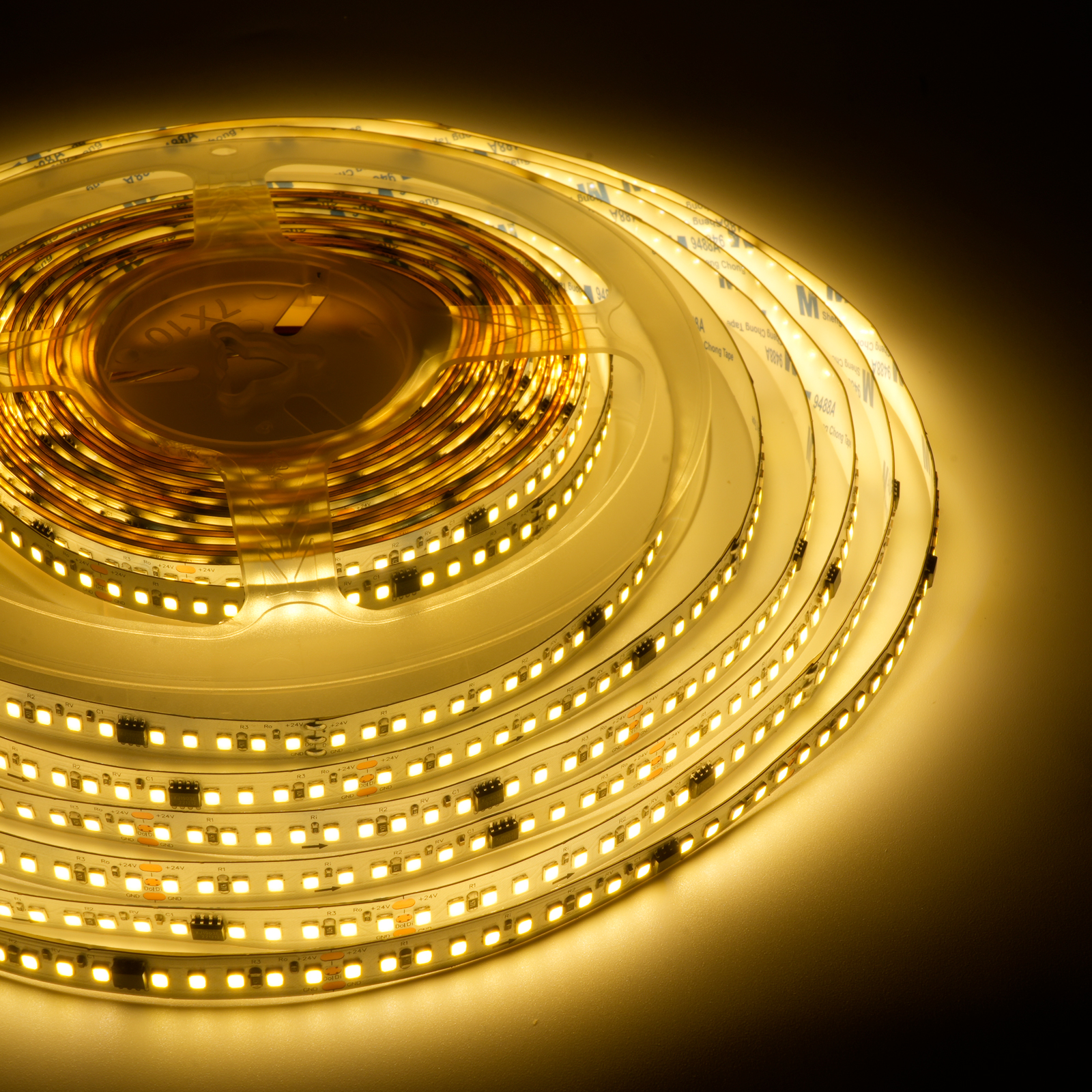 ODIFF Low-Voltage Led Self-Adhesive Strip Ceiling Cabinet Wardrobe Lamp Embedded Line Lamp Highlight Line Type Self-Adhesive Strip Flexible Strip Atmosphere Lamp 3000k Flow White Galaxy Patch Light Strip (180d-18w-24v-10m*10mm)