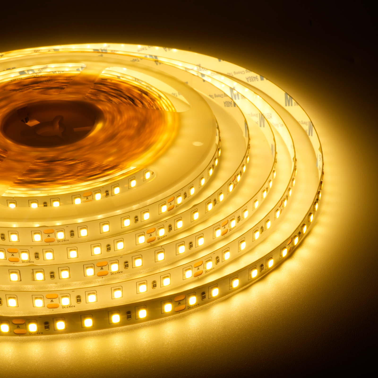 ODIFF Warm Light 3000k Low-Voltage Led Self-Adhesive Light Strip Ceiling Cabinet Wardrobe Lamp Embedded Line Lamp Highlight Line Type Self-Adhesive Strip Flexible Light Strip Atmosphere Light Patch Light Strip (Smd-120d-10w-24v-10m*8mm)