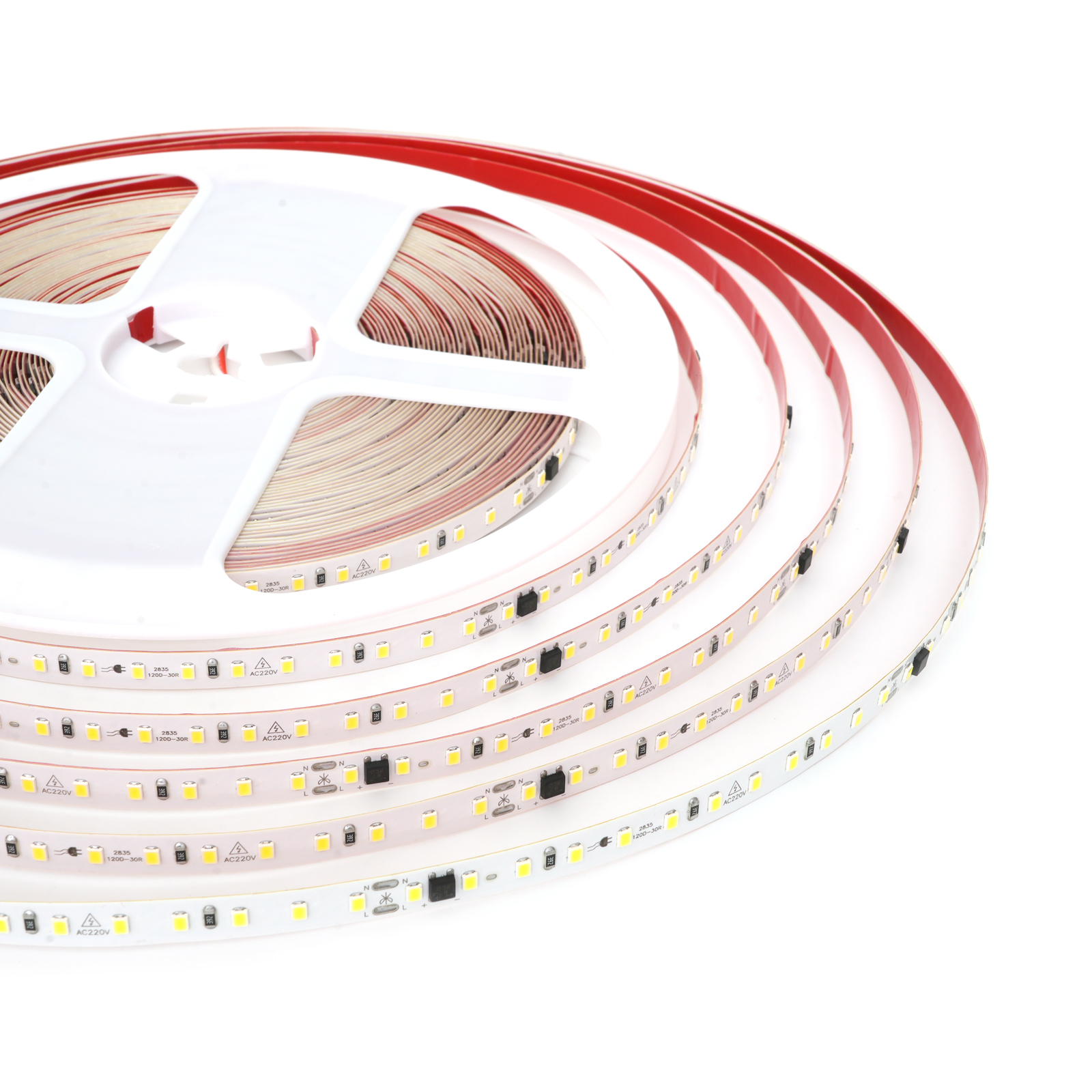 ODIFF Low-Voltage Led Self-Adhesive Strip Ceiling Cabinet Wardrobe Lamp Embedded Line Lamp Highlight Line Type Self-Adhesive Strip Flexible Strip Atmosphere Light Patch White 6500k Strip (Smd-120d-220v-20m*8mm)