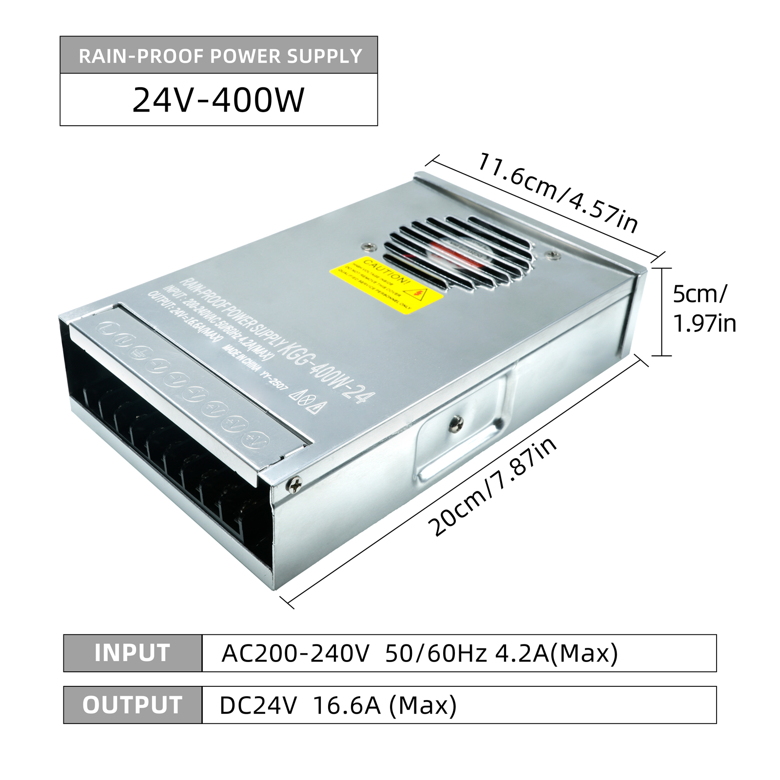 ODIFF Regulated Voltage Driver Led Rainproof Power Supply Project Item Semi-Irrigation Rubber Switch Power Advertising Sign Light Word Outdoor Light Box Transformer Outdoor Garden Tree Light Garden Landscape Garden Lighting Tree Light KGG-24v-400w