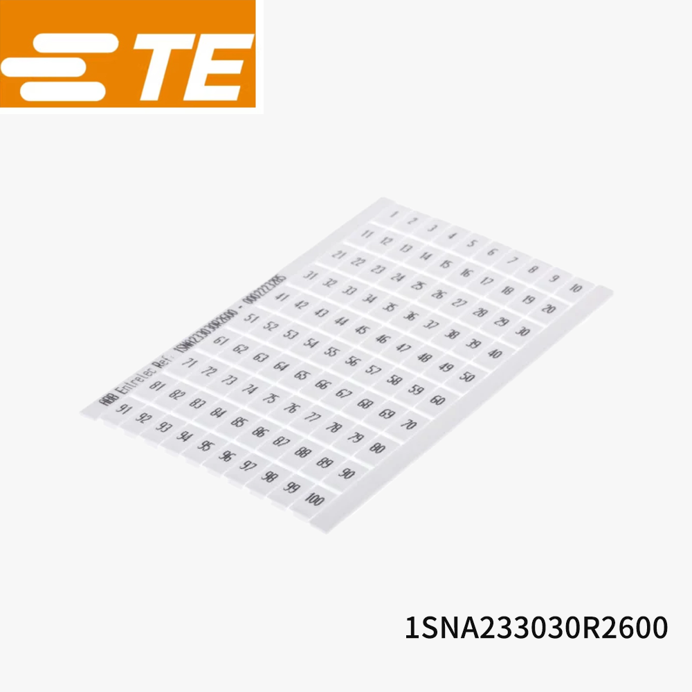 TE Marker Card 1SNA233030R2600 RC610 1->100 HORIZONTAL