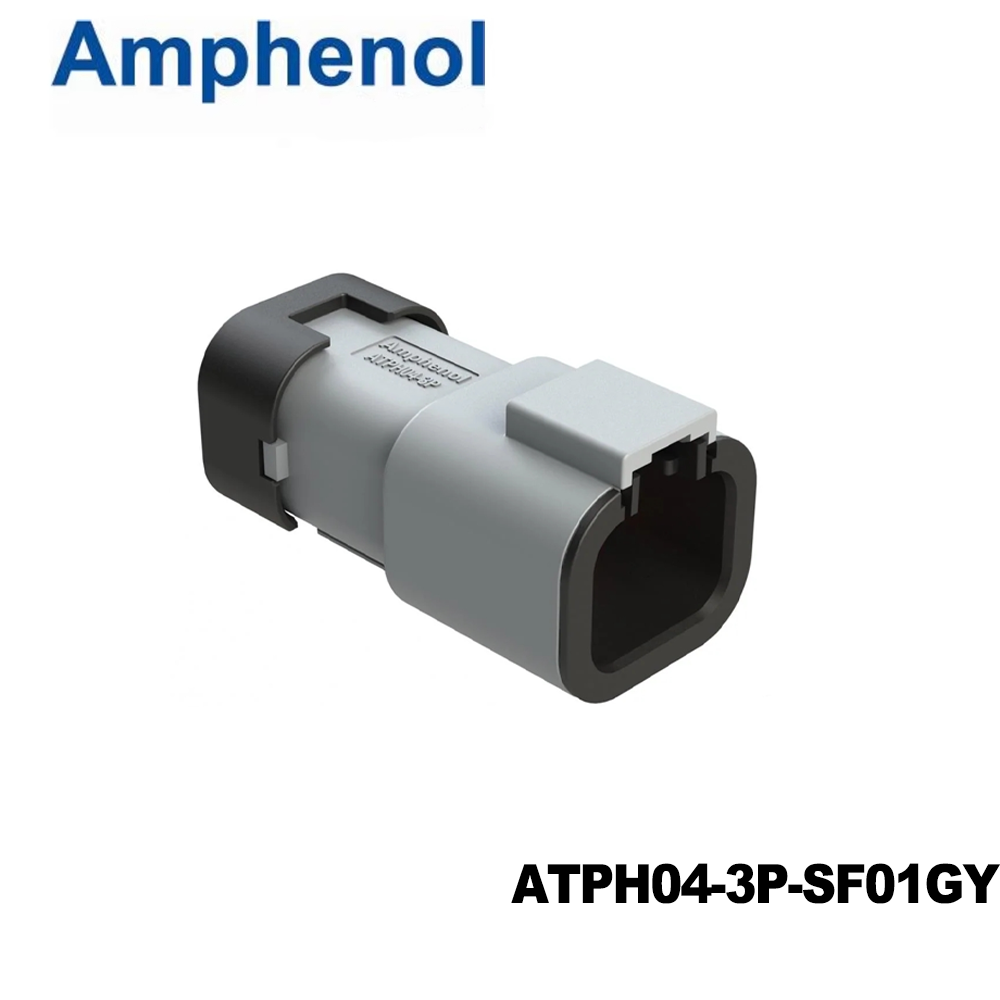 Amphenol SINE Systems ATPH04-3P-SF01GY Automotive Connectors   3 POSITION RECEPTACLE, GREY, PIN