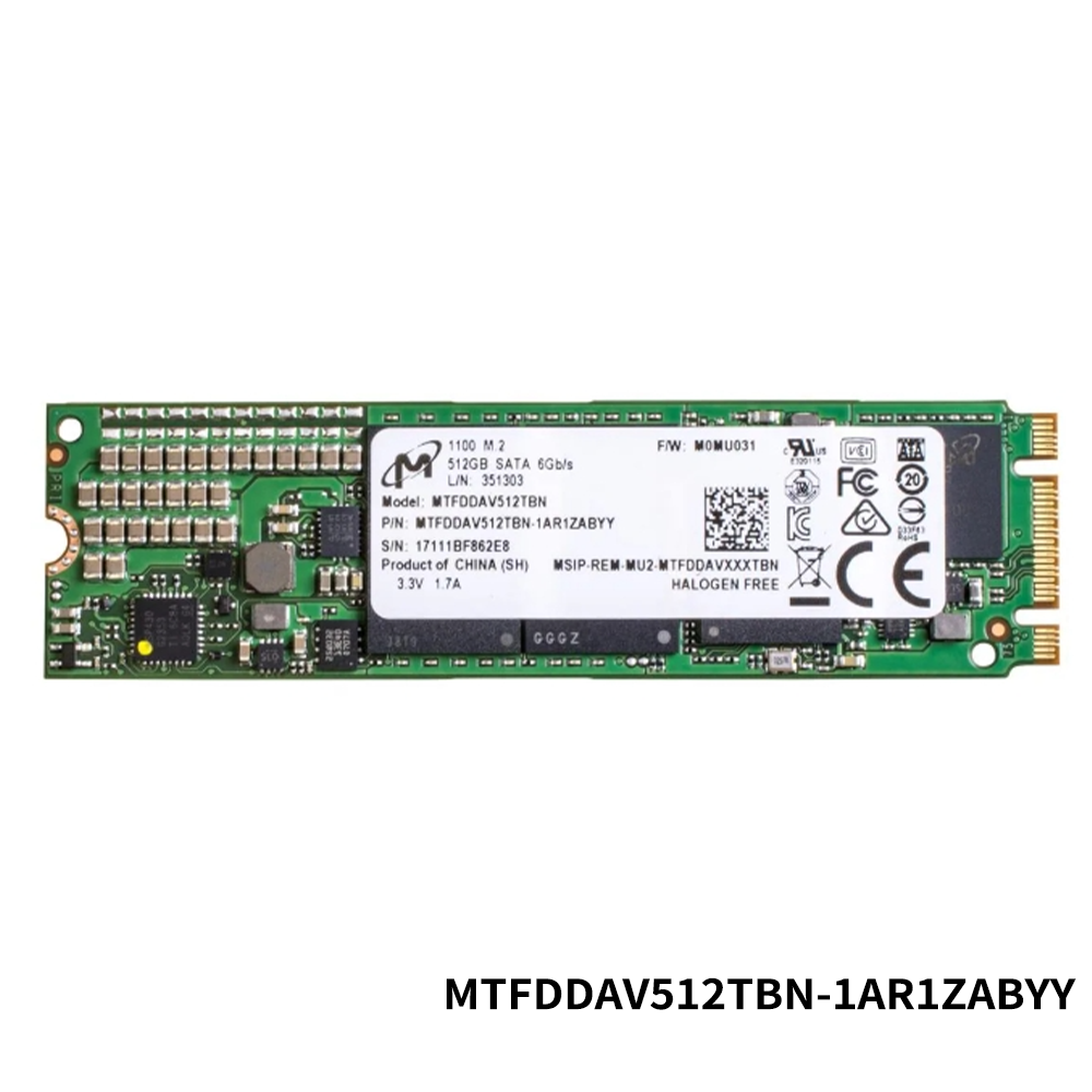 Micron MTFDDAV512TBN-1AR1ZABYY Solid State Drives - SSD 512 GB - 3.3 V
