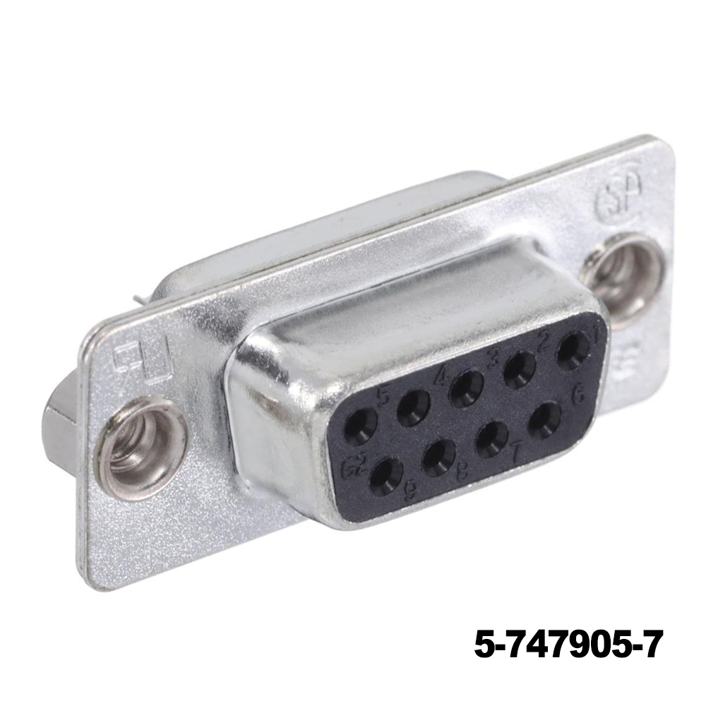 TE Connectivity 5-747905-7 D-Sub Standard Connectors 9 POS RECPT S/CUP