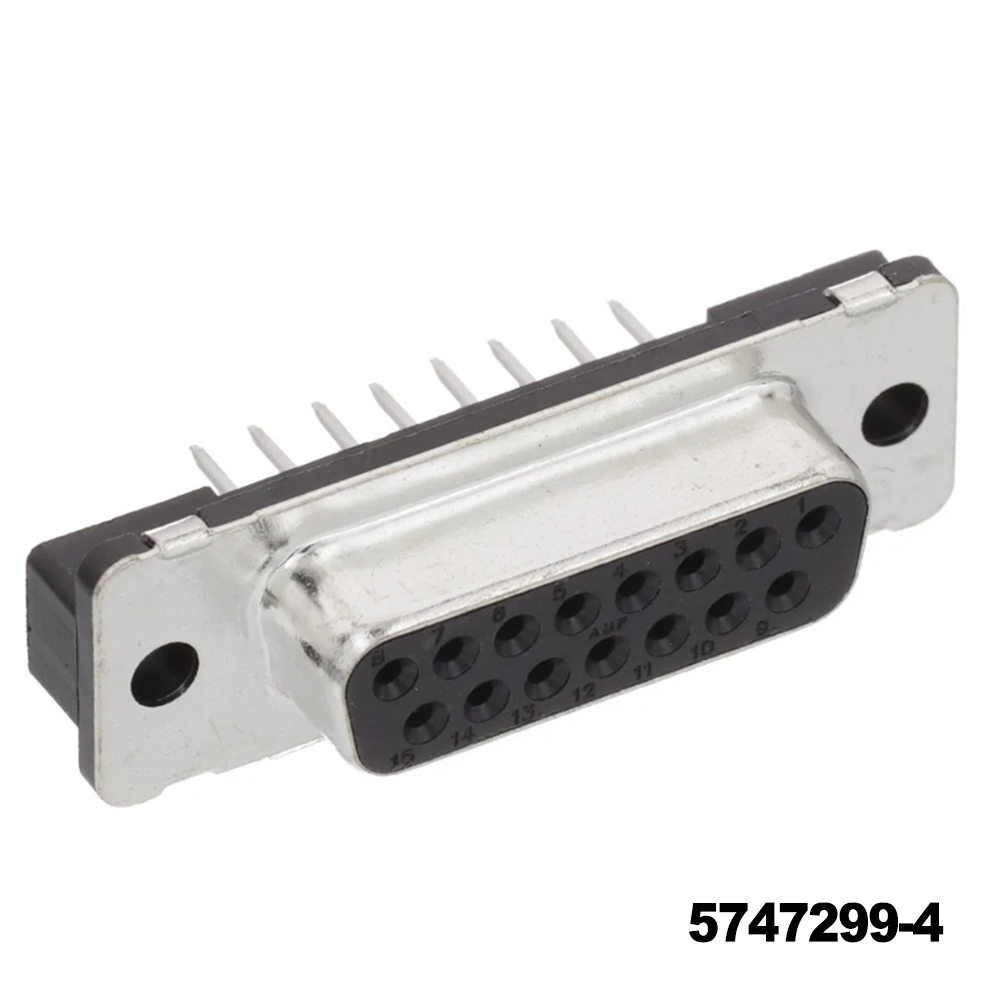TE Connectivity 5747299-4 D-Sub Standard Connectors 15 RCPT SP/FMS STD