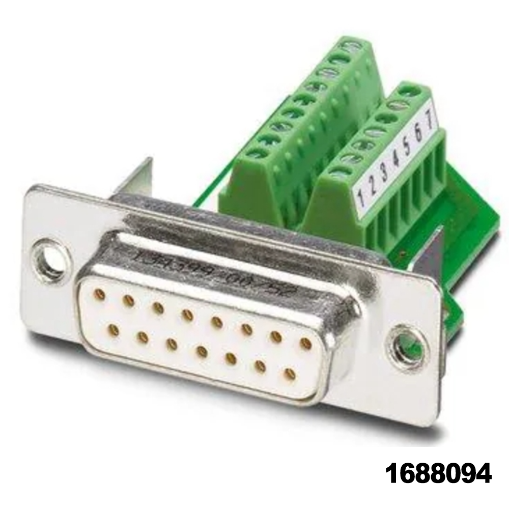 Phoenix Contact 1688094 D-Sub Standard Connectors VS15BUDSUB15MPT0.5 15P FEMALE INSERT