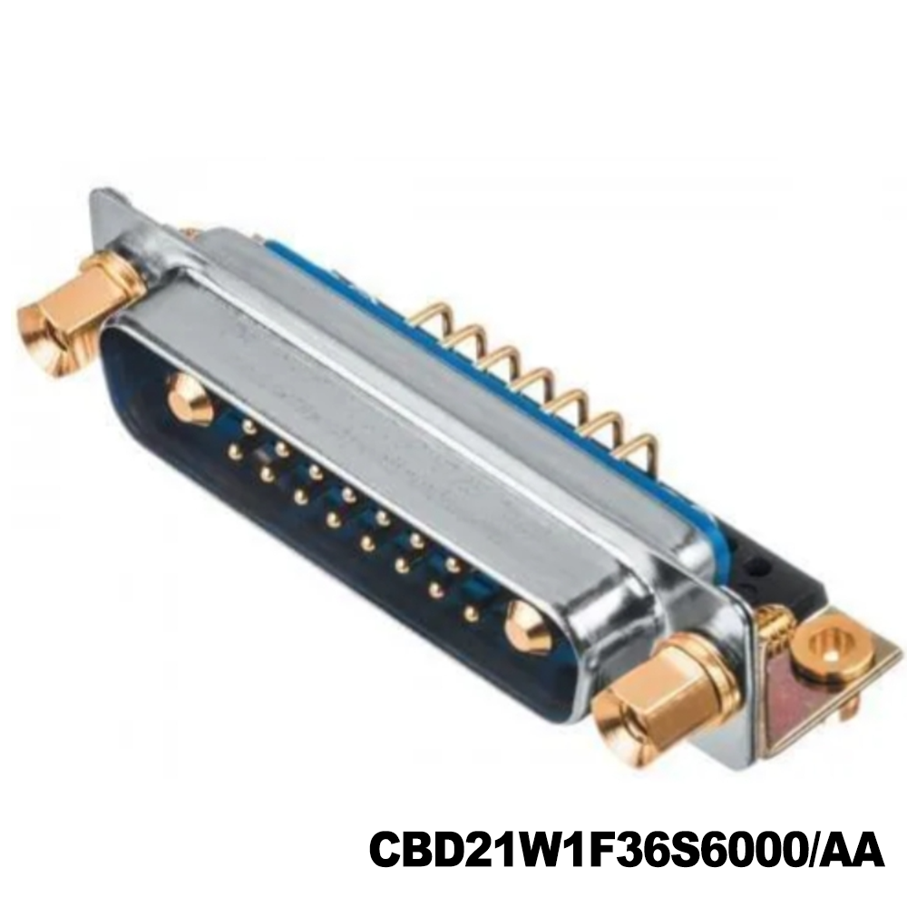 Amphenol Positronic CBD21W1F36S6000/AA D-Sub Mixed Contact Connectors COMBO 21W1F PCB STR S6 GF H ZI