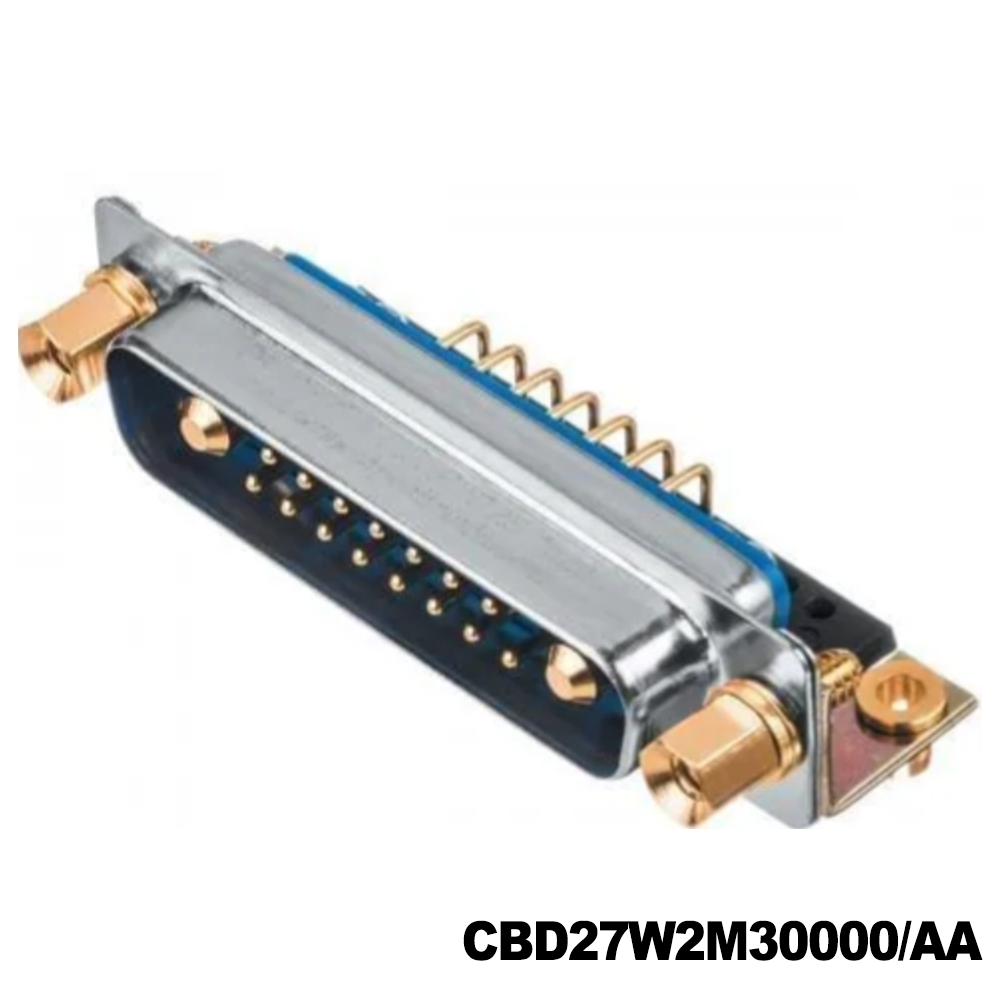 Amphenol Positronic CBD27W2M30000/AA D-Sub Mixed Contact Connectors COMBO 27W2M PCB STR GF ZINC