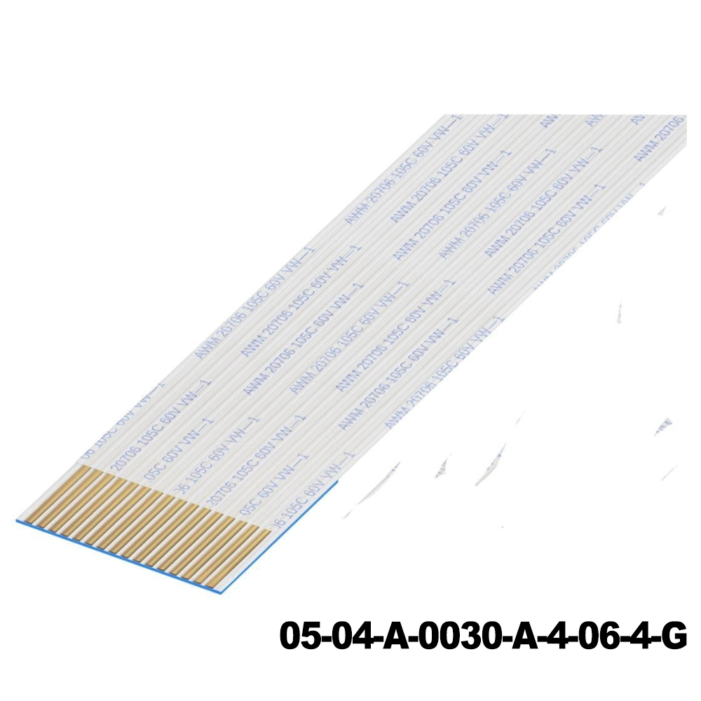 GCT 05-04-A-0030-A-4-06-4-G  FFC / FPC Jumper Cables 0.5mm Pitch FFC, 4 Contacts, A Type, L=30mm, Gold