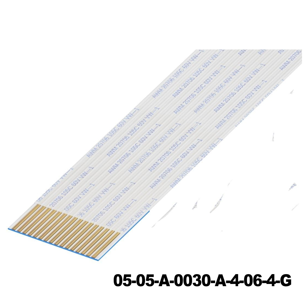 GCT 05-05-A-0030-A-4-06-4-G  FFC / FPC Jumper Cables 0.5mm Pitch FFC, 5 Contacts, A Type, L=30mm, Gold