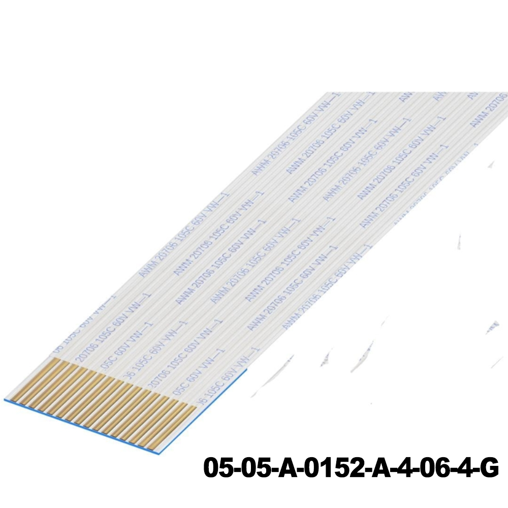 GCT 05-05-A-0152-A-4-06-4-G FFC / FPC Jumper Cables 0.5mm Pitch FFC, 5 Contacts, A Type, L=152mm, Gold