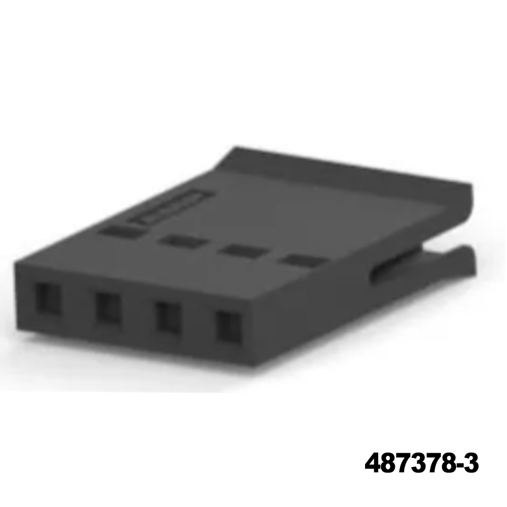 TE Connectivity 487378-3 FFC & FPC Connectors REC 1X04P 100X100 HSG