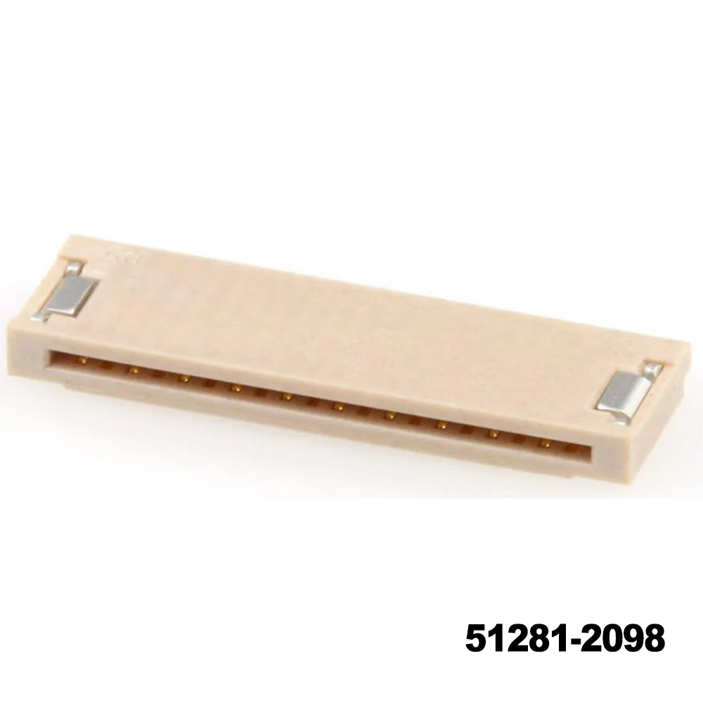Molex 51281-2098 FFC & FPC Connectors 0.5 FPC Non-ZIF 20Ckt EmbsTp Pkg