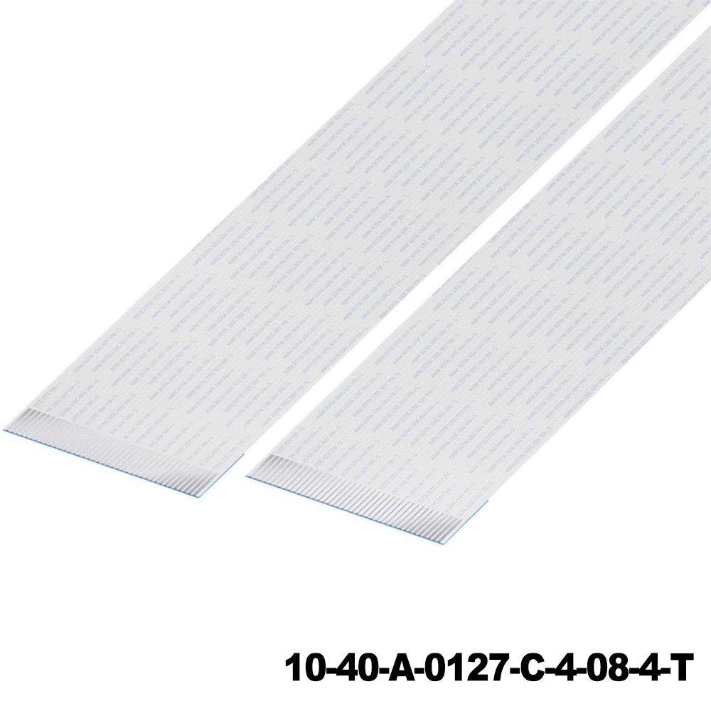 GCT 10-40-A-0127-C-4-08-4-T FFC / FPC Jumper Cables 1mm Pitch FlatFlexCable, 40Contact, Conductor SameSide, Len127mm/5in, Tin Plt