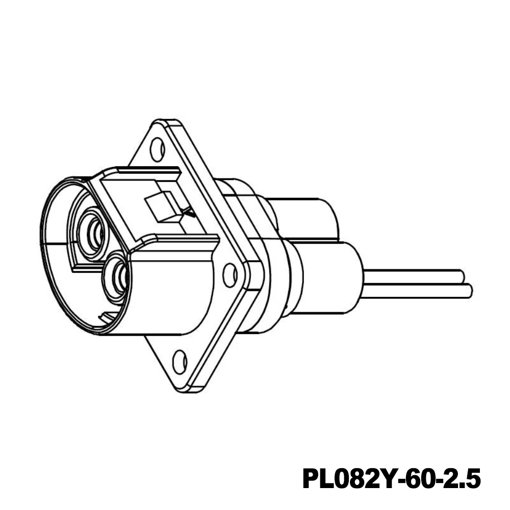 Amphenol Technical ProductsPL082Y-60-2.5EV Connectors 4.0MM POWERLOK 2 WAY RECEPTACLE FOR 2.5MM Y KEY WITHOUT HVIL