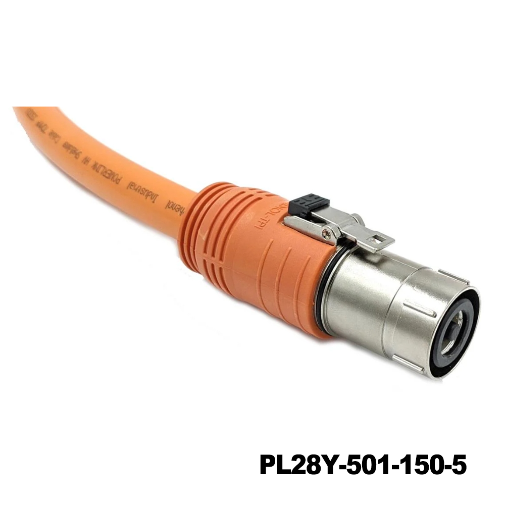 Amphenol Technical ProductsPL28Y-501-150-5EV Connectors 14MM POWERLOK SINGLE WAY PLUG R/A FOR 150MM Y KEY WITH HVIL