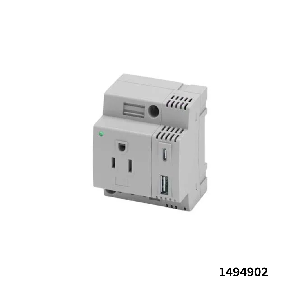 Phoenix Contact 1494902 AC Power Entry Modules EO-AB/UT/LED/15-USB-A/C