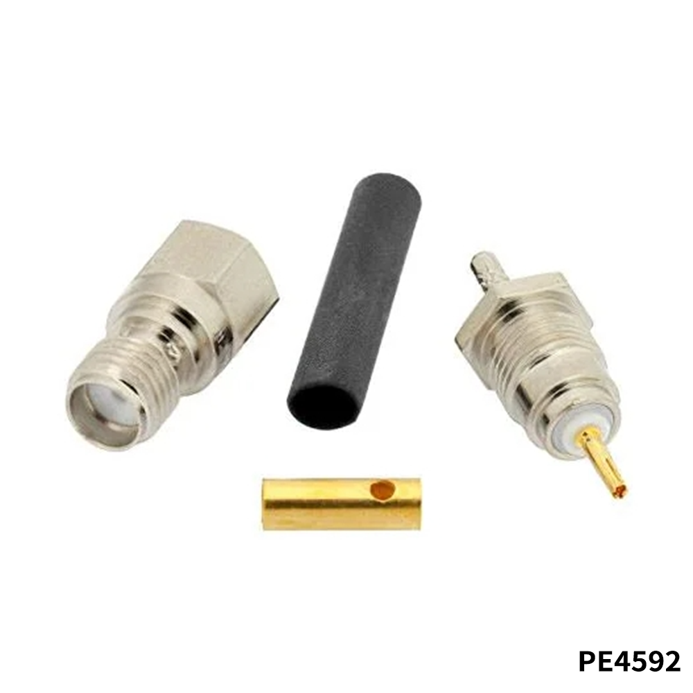 PasternackPE4592RF Connectors / Coaxial Connectors SMA Female Connector Solder Attachment For RG178, RG196