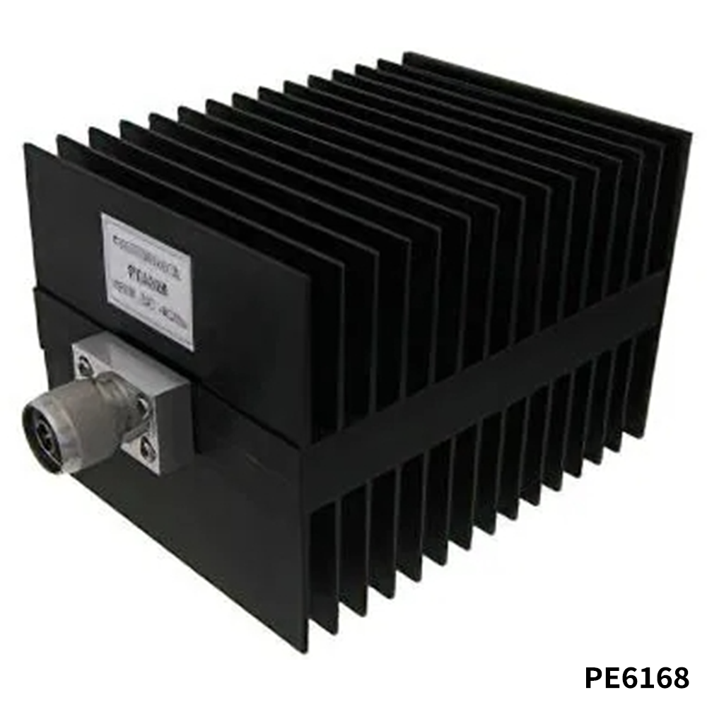 PasternackPE6168RF Terminators High Power 100 Watt RF Load Up to 4 GHz With N Male Input Square Body Black Anodized Aluminum Heatsink